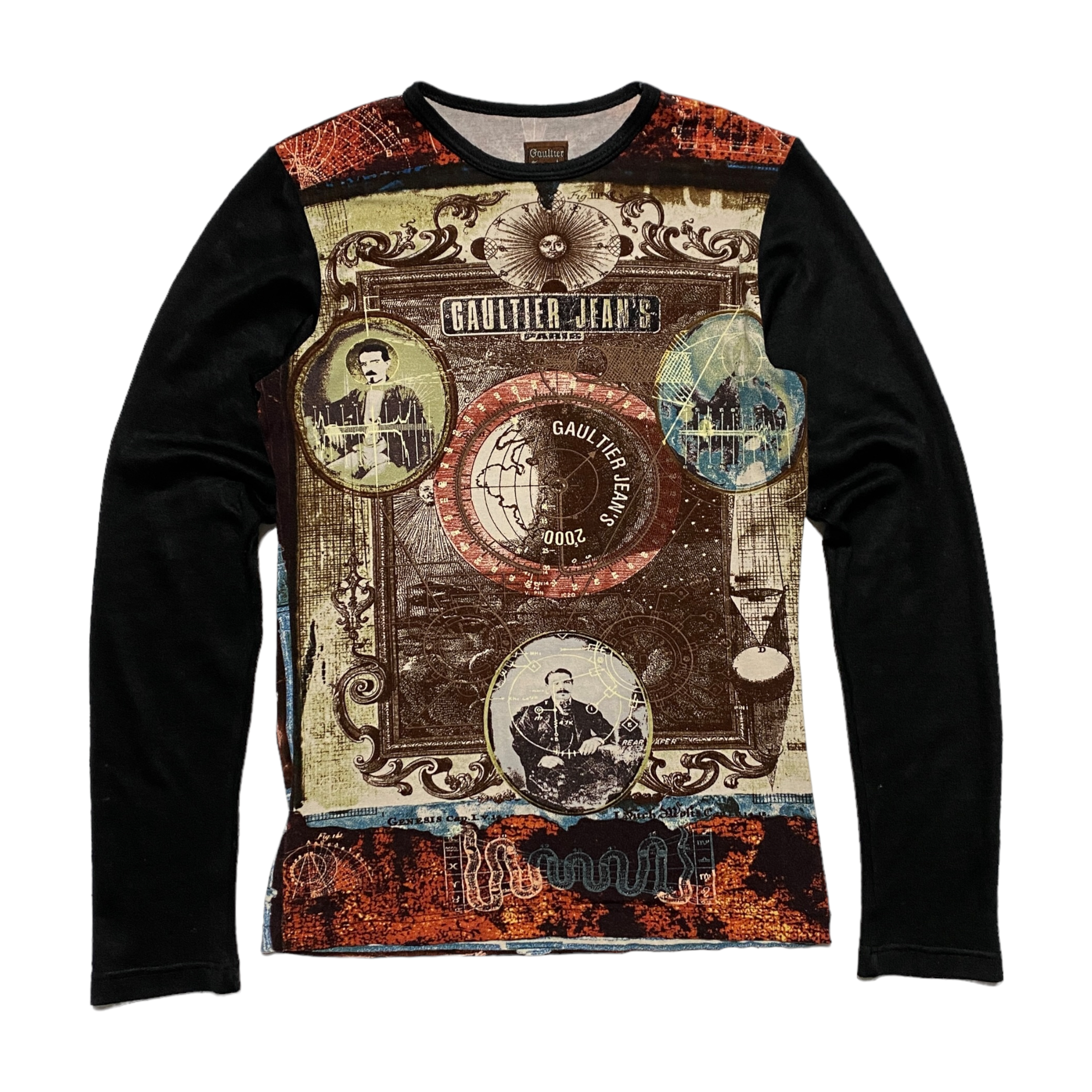 00's Jean Paul Gaultier Long Sleeve printed T-shirt (L)