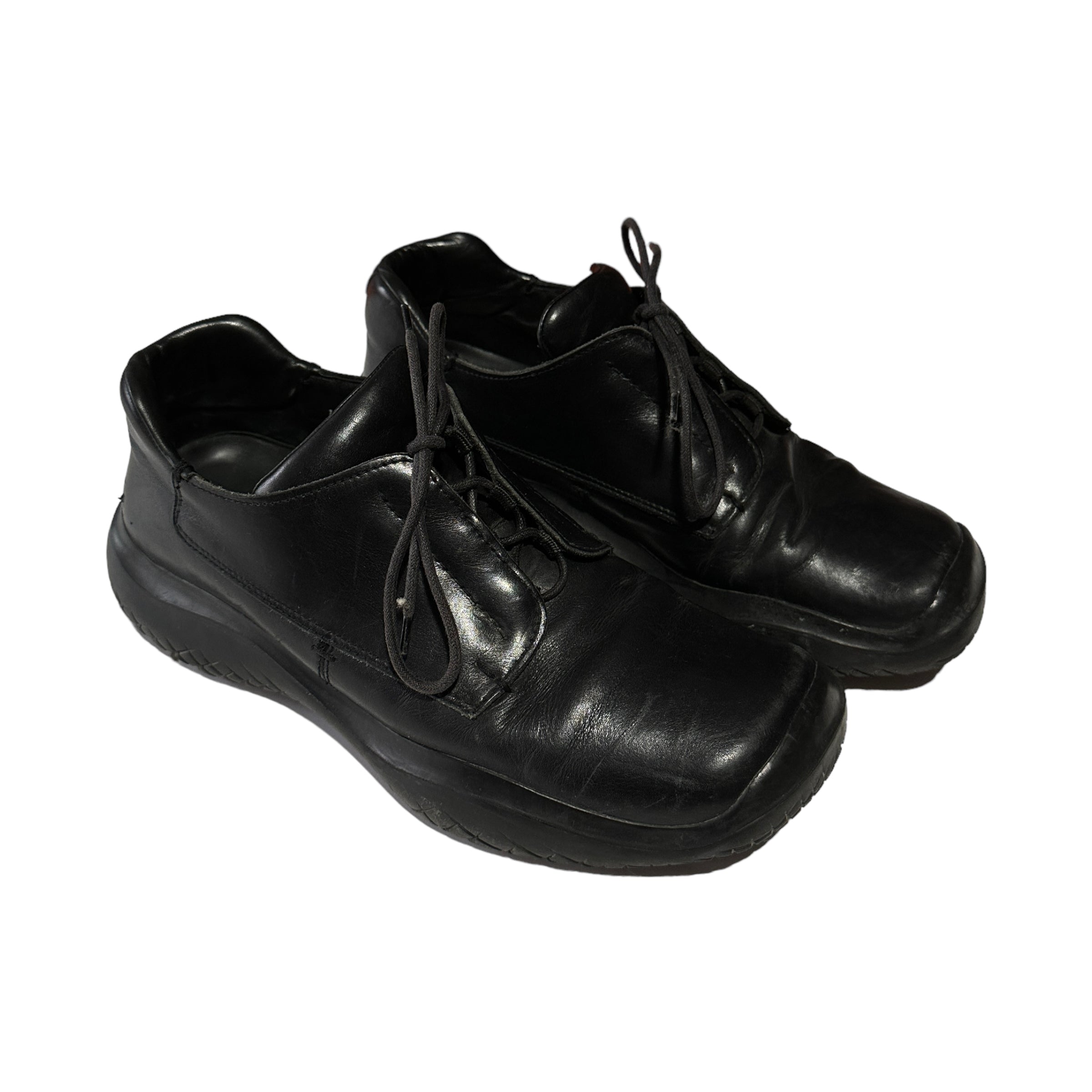 F/W 1999 Prada Vibram Black Leather Shoes (41,5 EU)