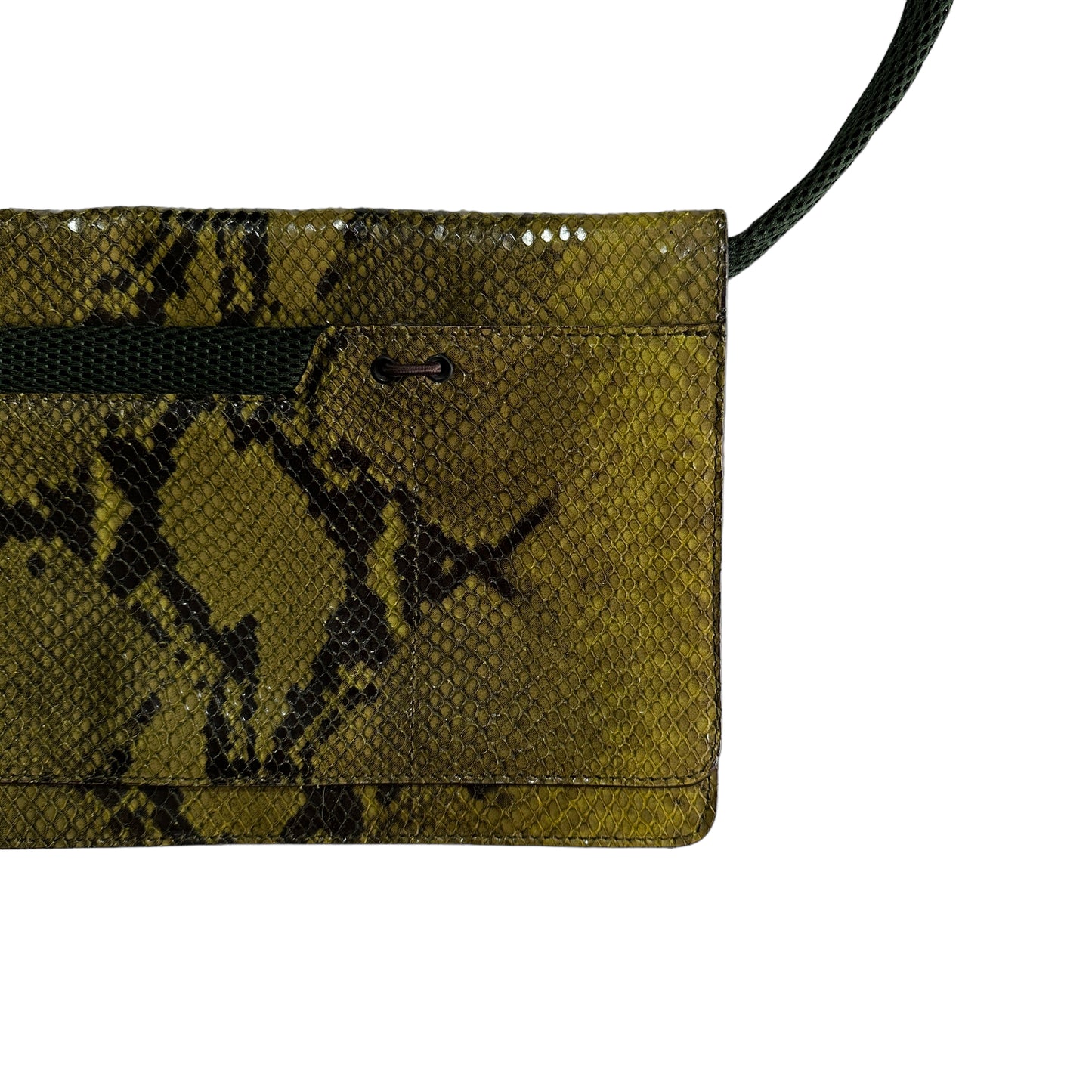 F/W 1999 Miu Miu Python Mesh Green Shoulder Bag